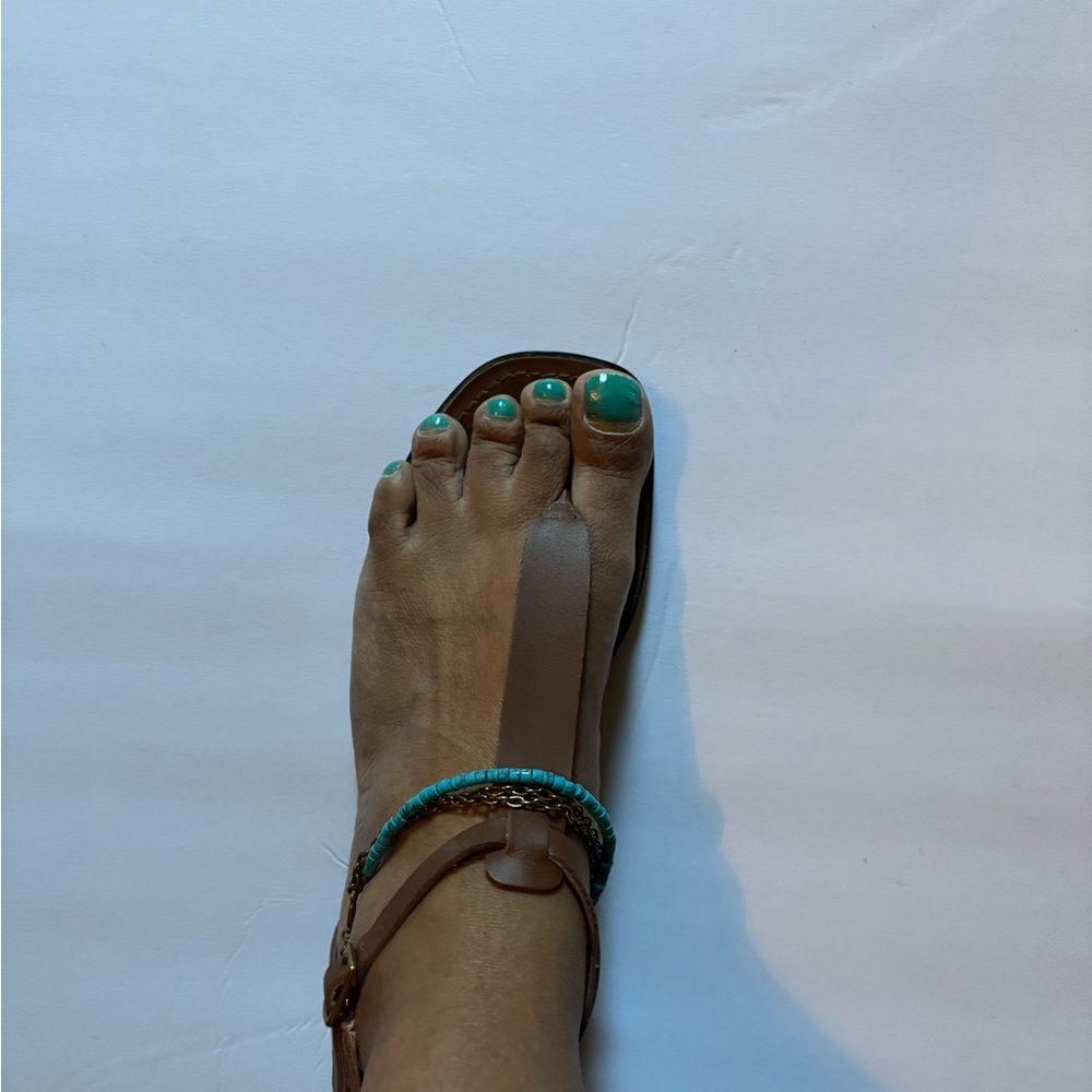 J. Crew Tan Leather Sandals
